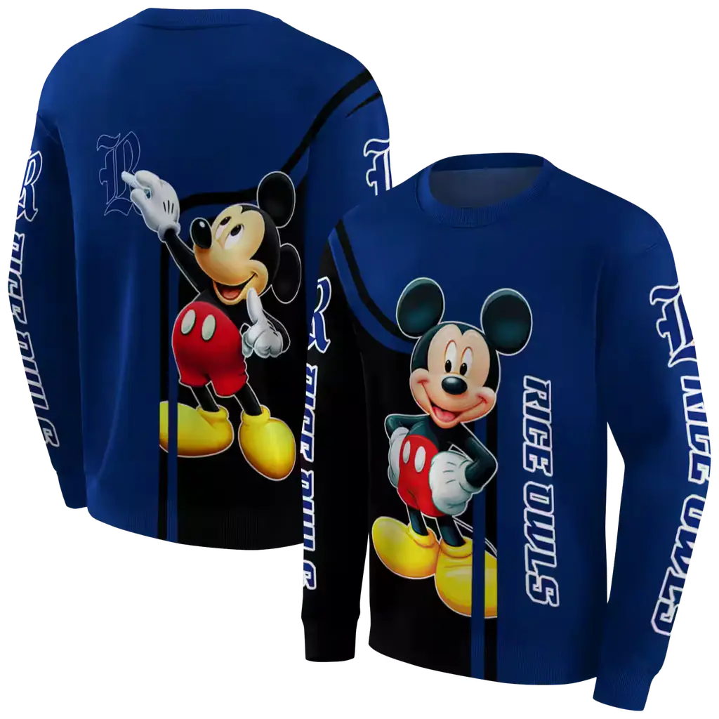 rice owls mickey mouse navy blue black hoodie premium grade rice owls mickey mouse navy blue black hoodie premium grade