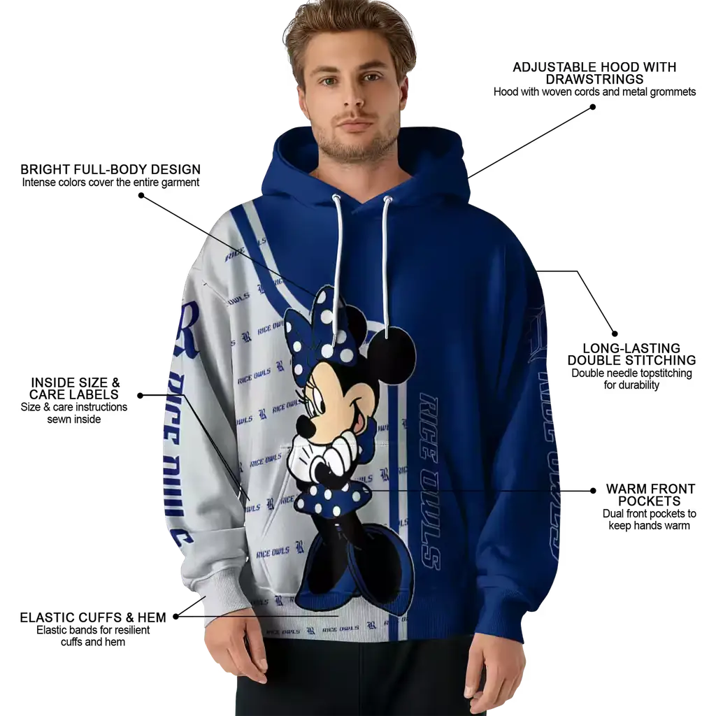 rice owls minnie mouse navy blue hoodie latest model rice owls minnie mouse navy blue hoodie latest model