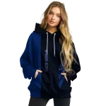 rice owls monogram pattern navy blue hoodie best selling
