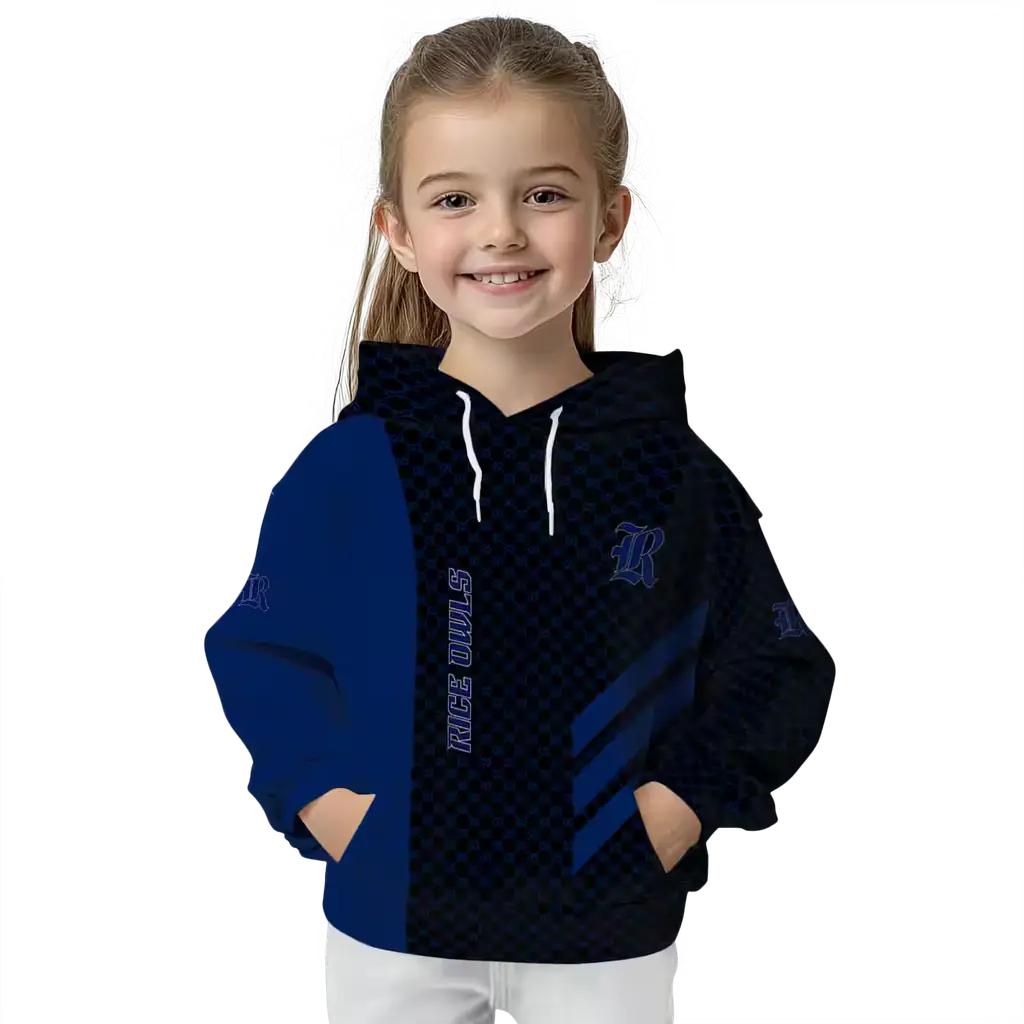 rice owls monogram pattern navy blue hoodie top rated rice owls monogram pattern navy blue hoodie top rated