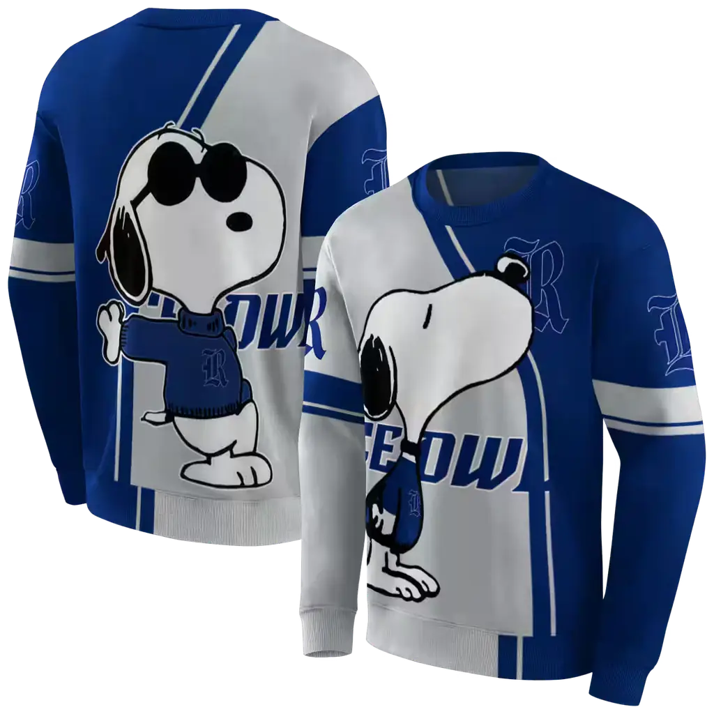 rice owls playful snoopy navy blue hoodie premium grade rice owls playful snoopy navy blue hoodie premium grade