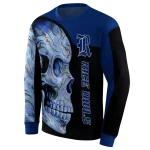 rice owls skull motif navy blue black hoodie best selling