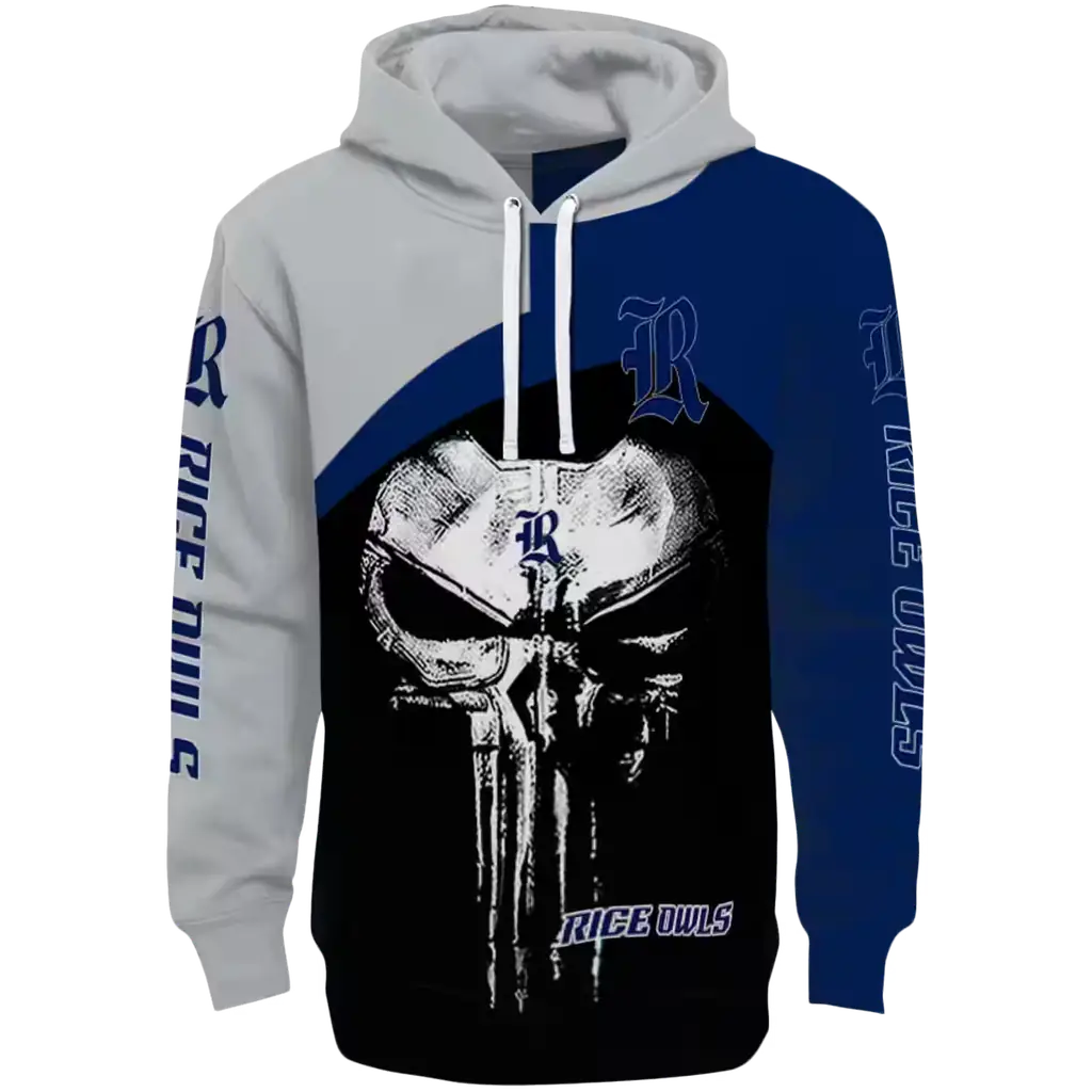 rice owls skull punisher grey black hoodie best selling rice owls skull punisher grey black hoodie best selling