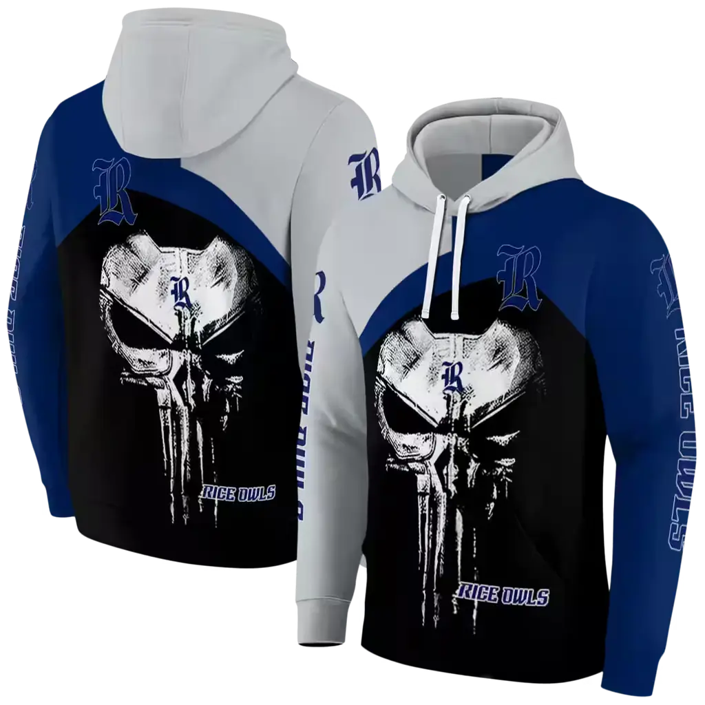rice owls skull punisher grey black hoodie fashion forward rice owls skull punisher grey black hoodie fashion forward