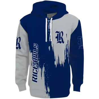 rice owls splatter effect navy blue hoodie best selling