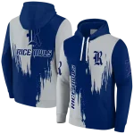 rice owls splatter effect navy blue hoodie best selling
