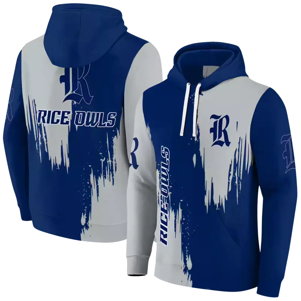 rice owls splatter effect navy blue hoodie fashion forward rice owls splatter effect navy blue hoodie fashion forward