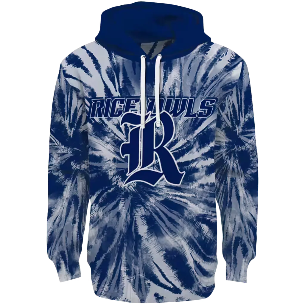 rice owls tie dye pattern navy blue hoodie best selling rice owls tie dye pattern navy blue hoodie best selling