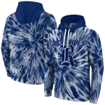 rice owls tie dye pattern navy blue hoodie best selling