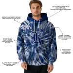 rice owls tie dye pattern navy blue hoodie best selling