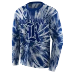 rice owls tie dye pattern navy blue hoodie best selling
