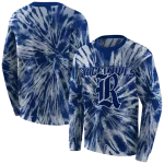 rice owls tie dye pattern navy blue hoodie best selling