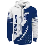 rice owls triangular pattern navy blue white hoodie best selling