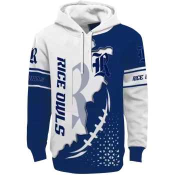 rice owls triangular pattern navy blue white hoodie best selling