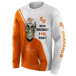 sam houston bearkats achmed skull orange hoodie best selling
