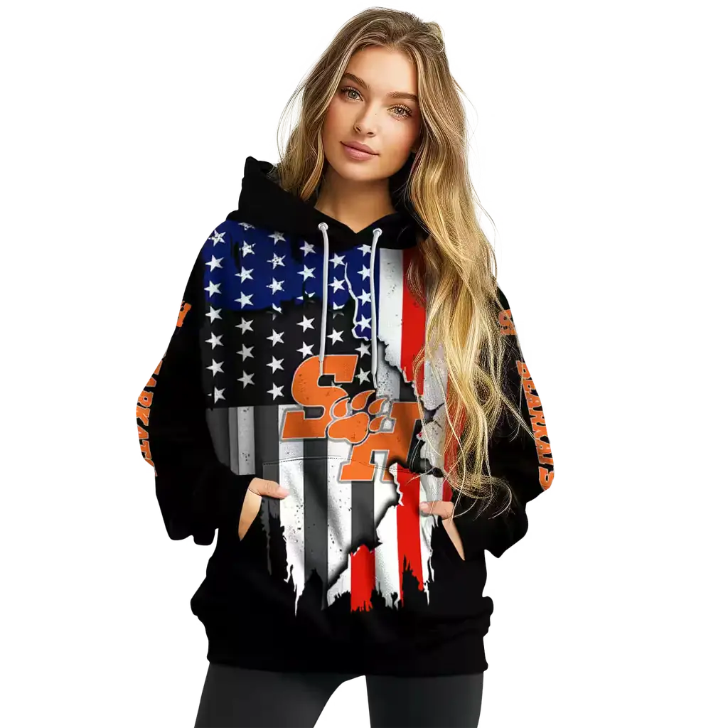 sam houston bearkats american pride black hoodie high quality sam houston bearkats american pride black hoodie high quality