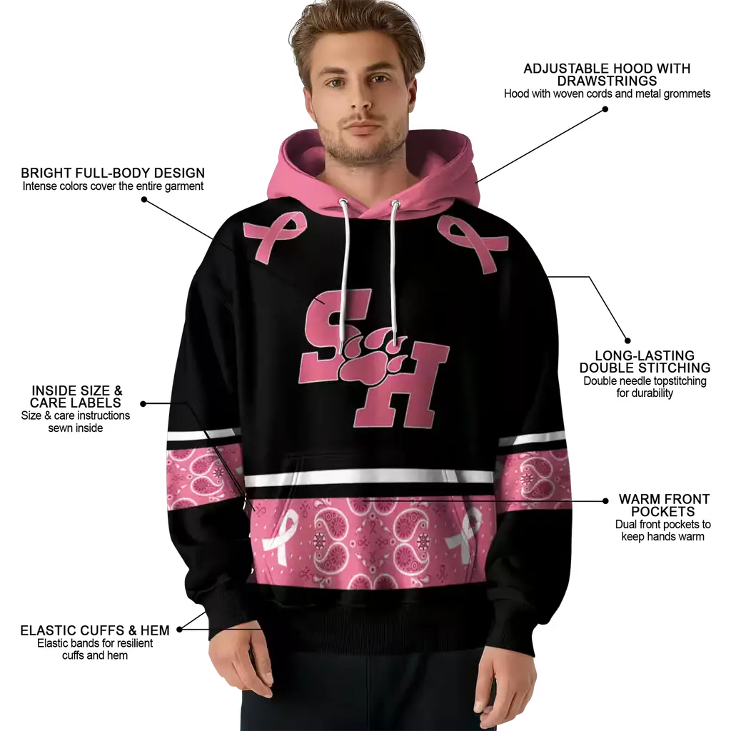 sam houston bearkats awareness ribbon black pink hoodie latest model sam houston bearkats awareness ribbon black pink hoodie latest model