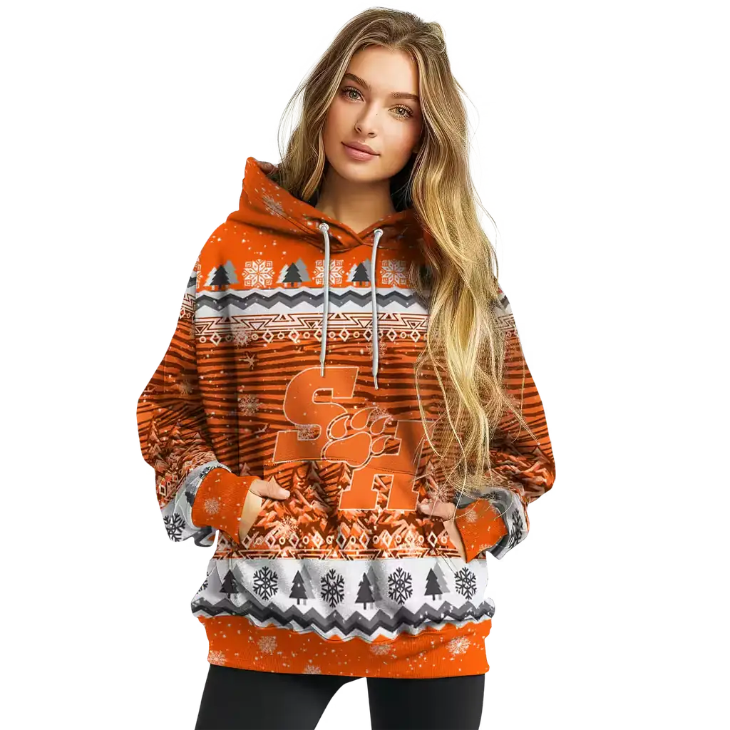 sam houston bearkats christmas trees orange hoodie high quality sam houston bearkats christmas trees orange hoodie high quality