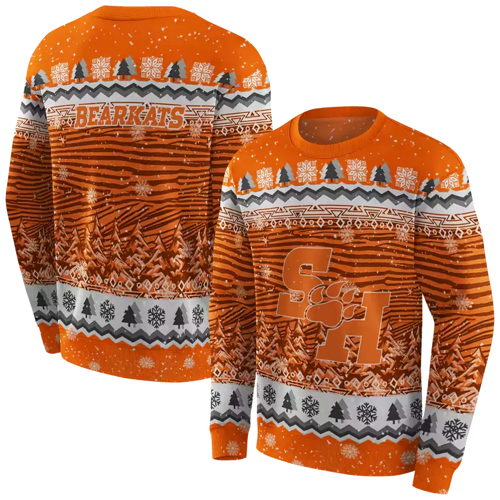 sam houston bearkats christmas trees orange hoodie premium grade sam houston bearkats christmas trees orange hoodie premium grade