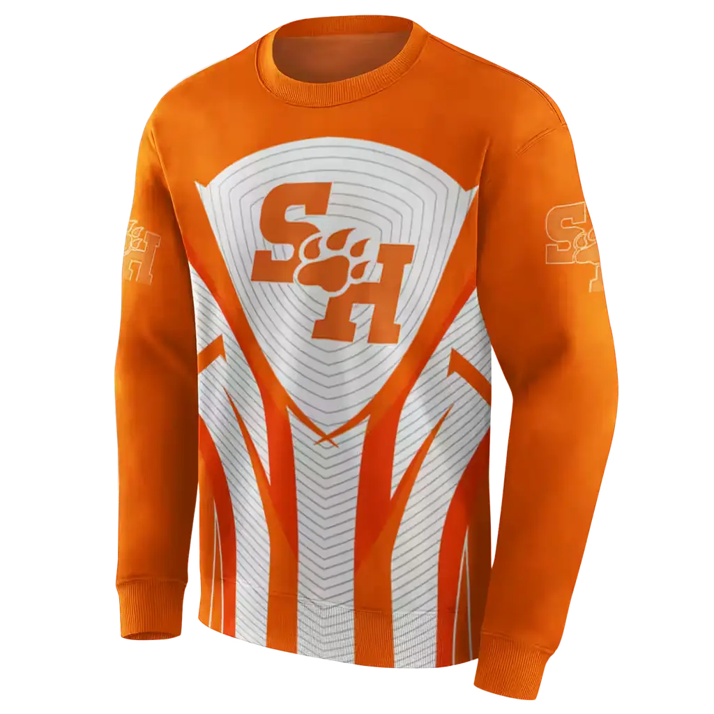 sam houston bearkats concentric lines orange black hoodie new arrival sam houston bearkats concentric lines orange black hoodie new arrival