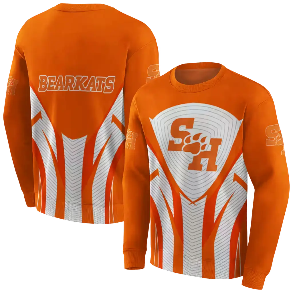 sam houston bearkats concentric lines orange black hoodie premium grade sam houston bearkats concentric lines orange black hoodie premium grade
