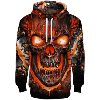 sam houston bearkats demonic skull orange black hoodie best selling