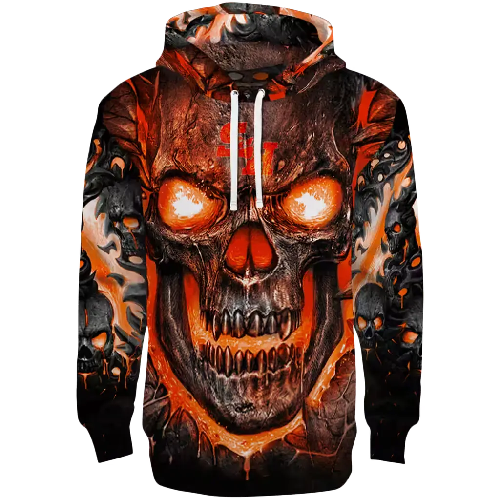 sam houston bearkats demonic skull orange black hoodie best selling sam houston bearkats demonic skull orange black hoodie best selling