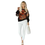 sam houston bearkats demonic skull orange black hoodie best selling