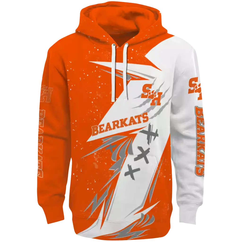 sam houston bearkats dynamic slash orange white hoodie best selling sam houston bearkats dynamic slash orange white hoodie best selling