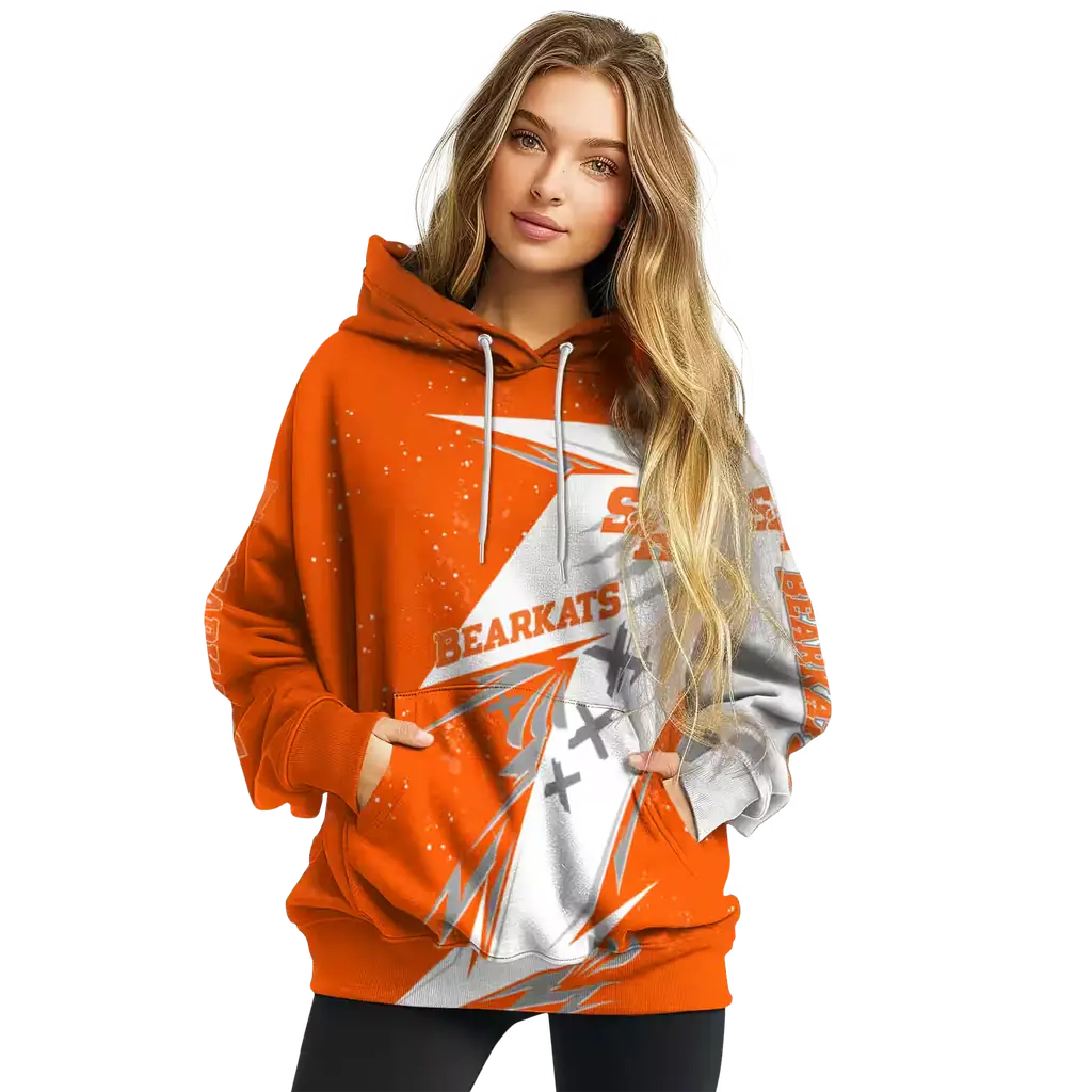 sam houston bearkats dynamic slash orange white hoodie high quality sam houston bearkats dynamic slash orange white hoodie high quality