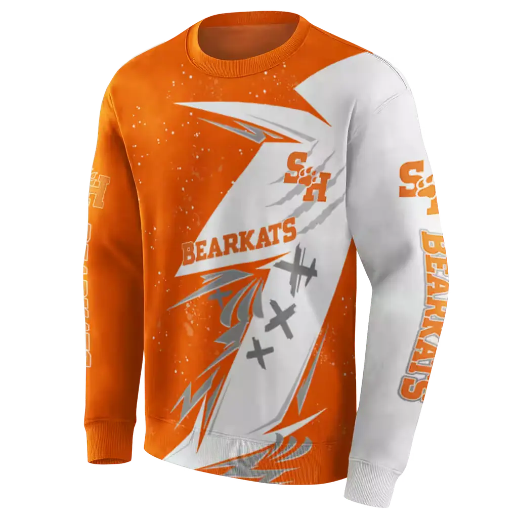 sam houston bearkats dynamic slash orange white hoodie new arrival sam houston bearkats dynamic slash orange white hoodie new arrival