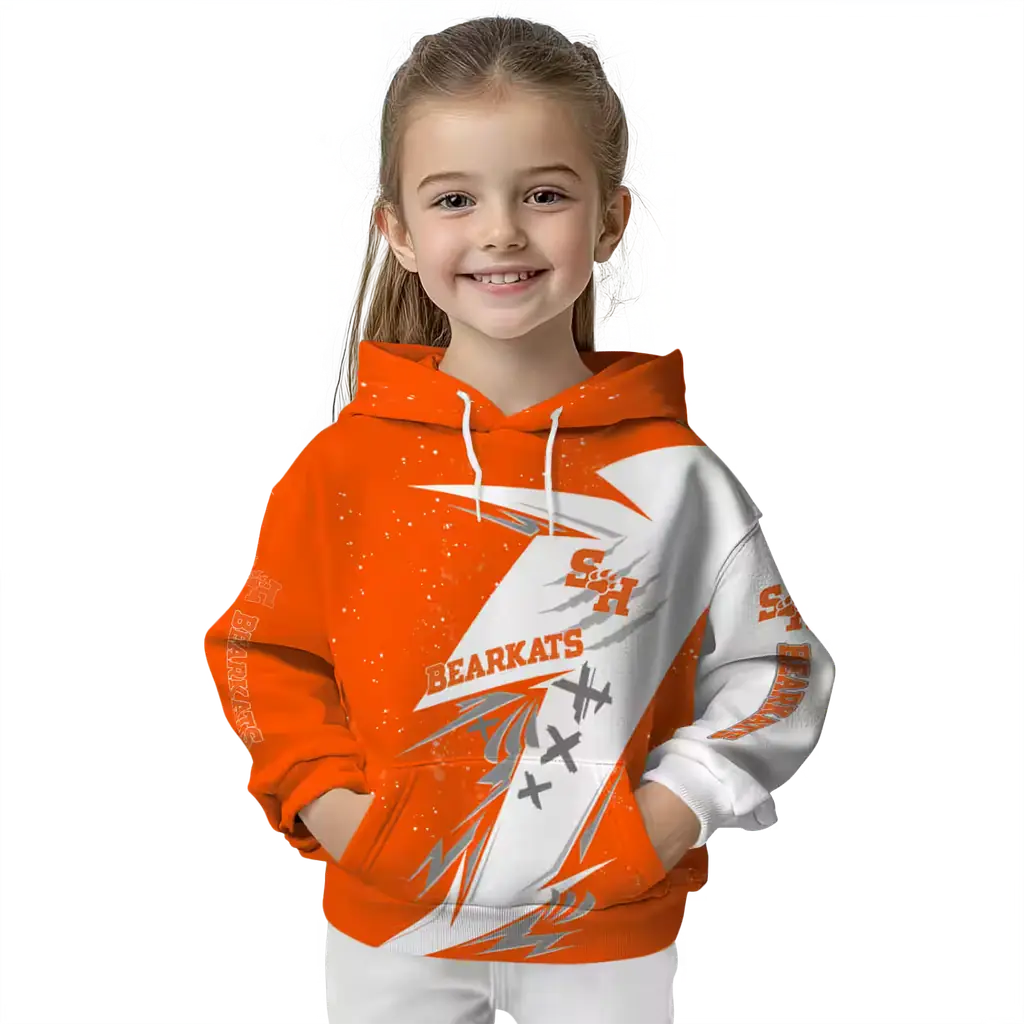 sam houston bearkats dynamic slash orange white hoodie top rated sam houston bearkats dynamic slash orange white hoodie top rated