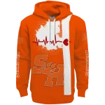 sam houston bearkats football heartbeat orange hoodie best selling