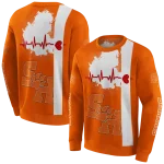 sam houston bearkats football heartbeat orange hoodie best selling