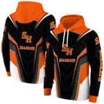 sam houston bearkats futuristic pattern orange black hoodie best selling