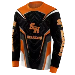 sam houston bearkats futuristic pattern orange black hoodie best selling