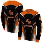 sam houston bearkats futuristic pattern orange black hoodie best selling