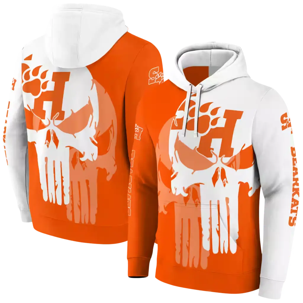 sam houston bearkats graphic punisher orange white hoodie fashion forward sam houston bearkats graphic punisher orange white hoodie fashion forward