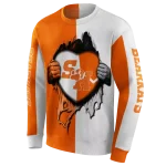 sam houston bearkats heartbeat graphic orange hoodie best selling