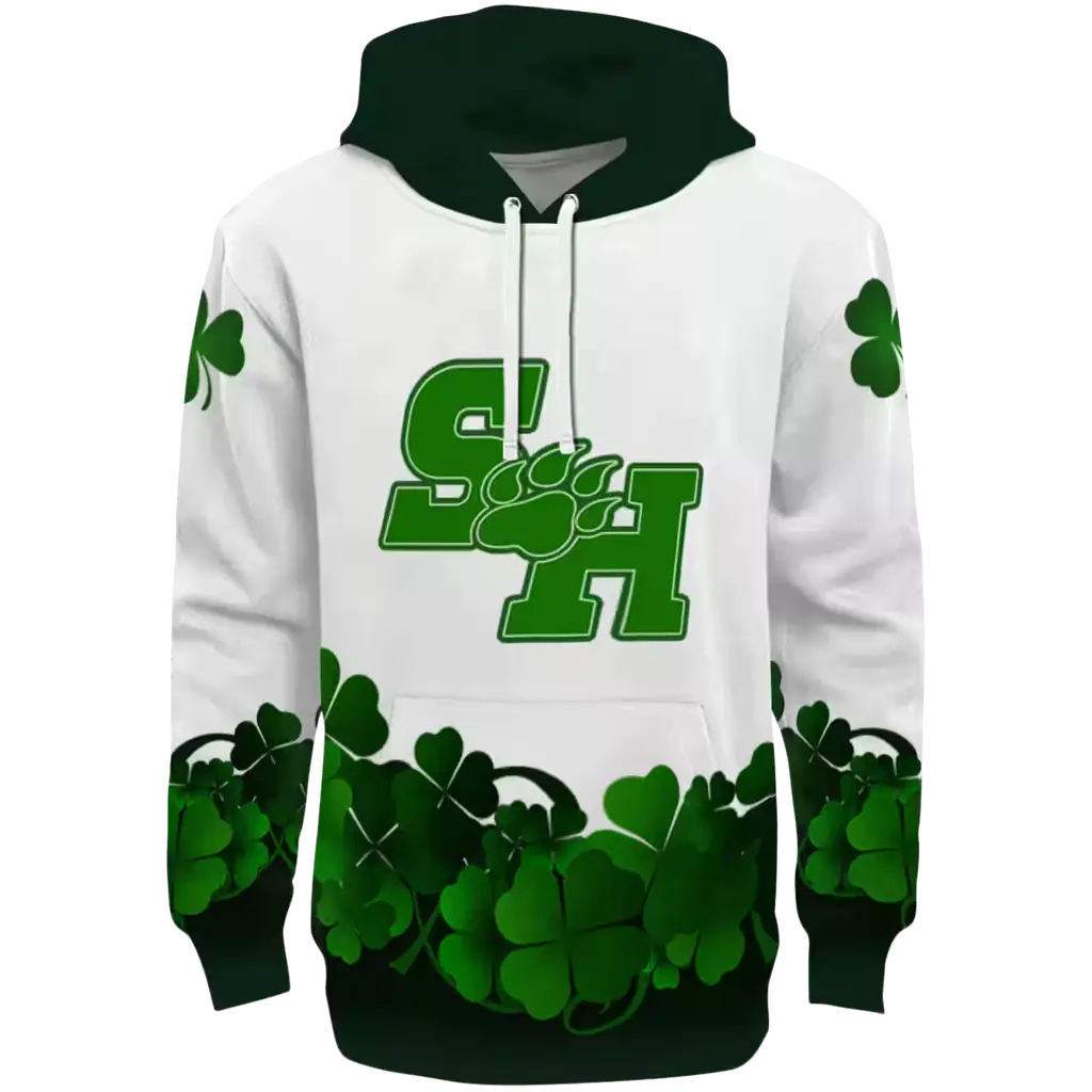 sam houston bearkats lucky motif white green hoodie best selling sam houston bearkats lucky motif white green hoodie best selling