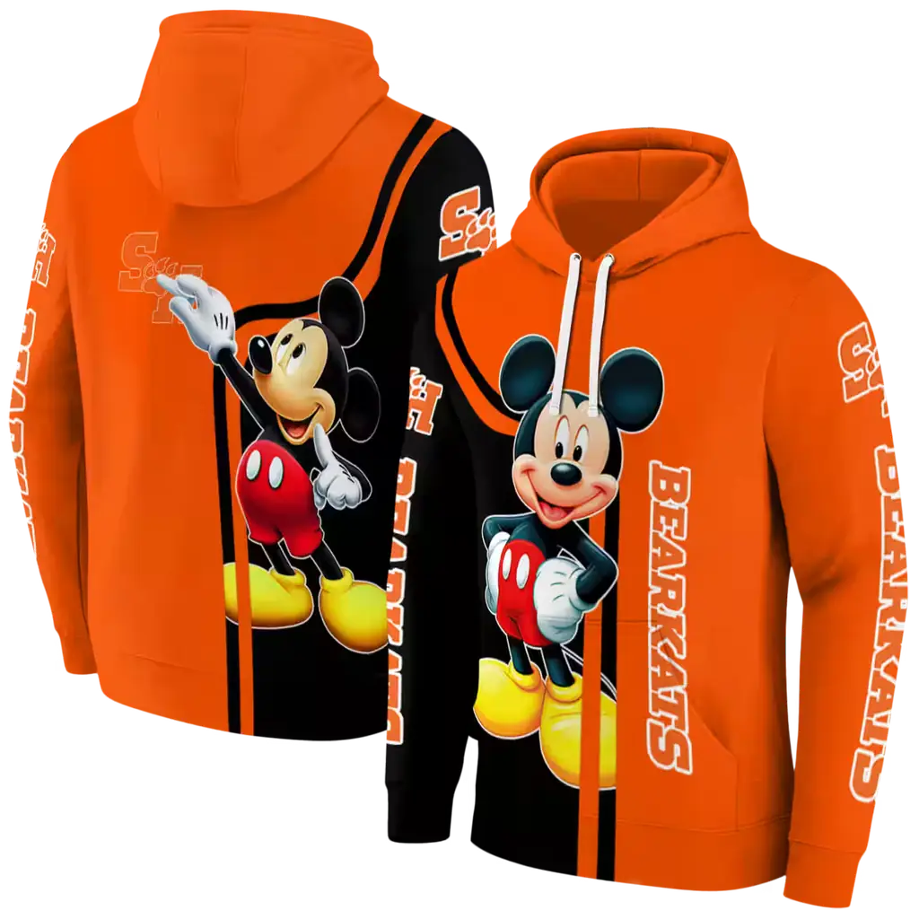 sam houston bearkats mickey mouse orange black hoodie fashion forward sam houston bearkats mickey mouse orange black hoodie fashion forward