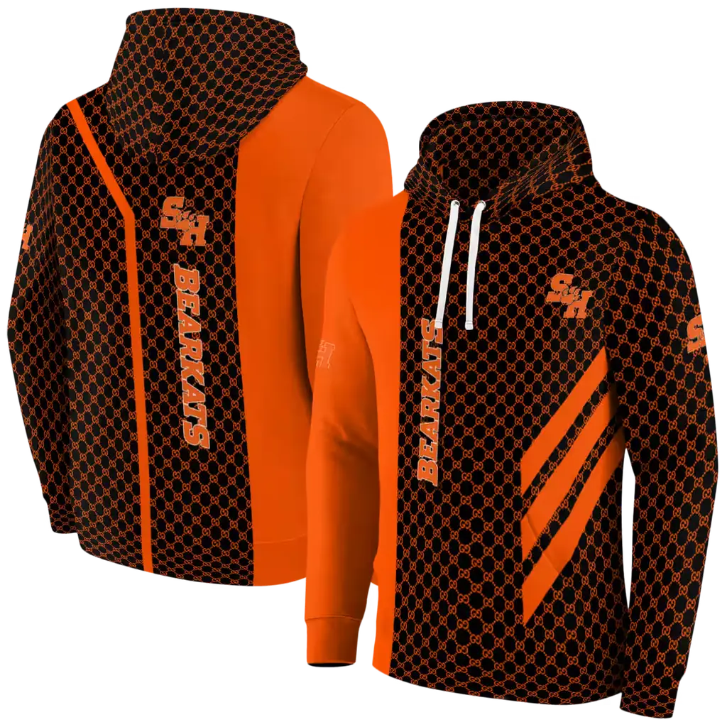 sam houston bearkats monogram pattern orange hoodie fashion forward sam houston bearkats monogram pattern orange hoodie fashion forward