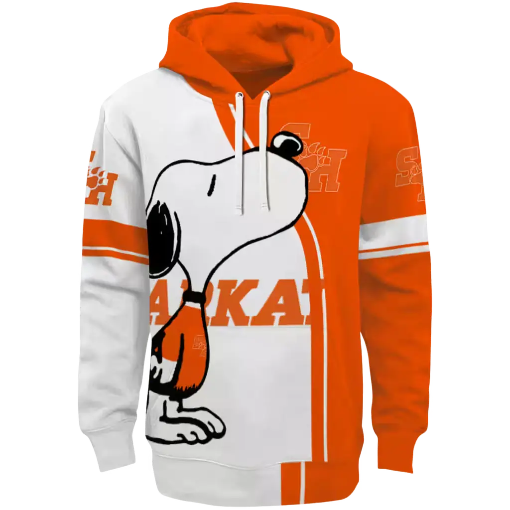 sam houston bearkats playful snoopy orange hoodie best selling sam houston bearkats playful snoopy orange hoodie best selling