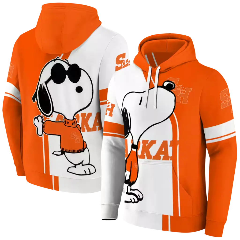 sam houston bearkats playful snoopy orange hoodie fashion forward sam houston bearkats playful snoopy orange hoodie fashion forward