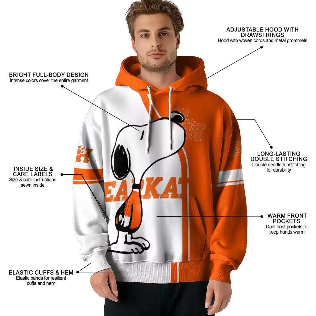sam houston bearkats playful snoopy orange hoodie latest model sam houston bearkats playful snoopy orange hoodie latest model