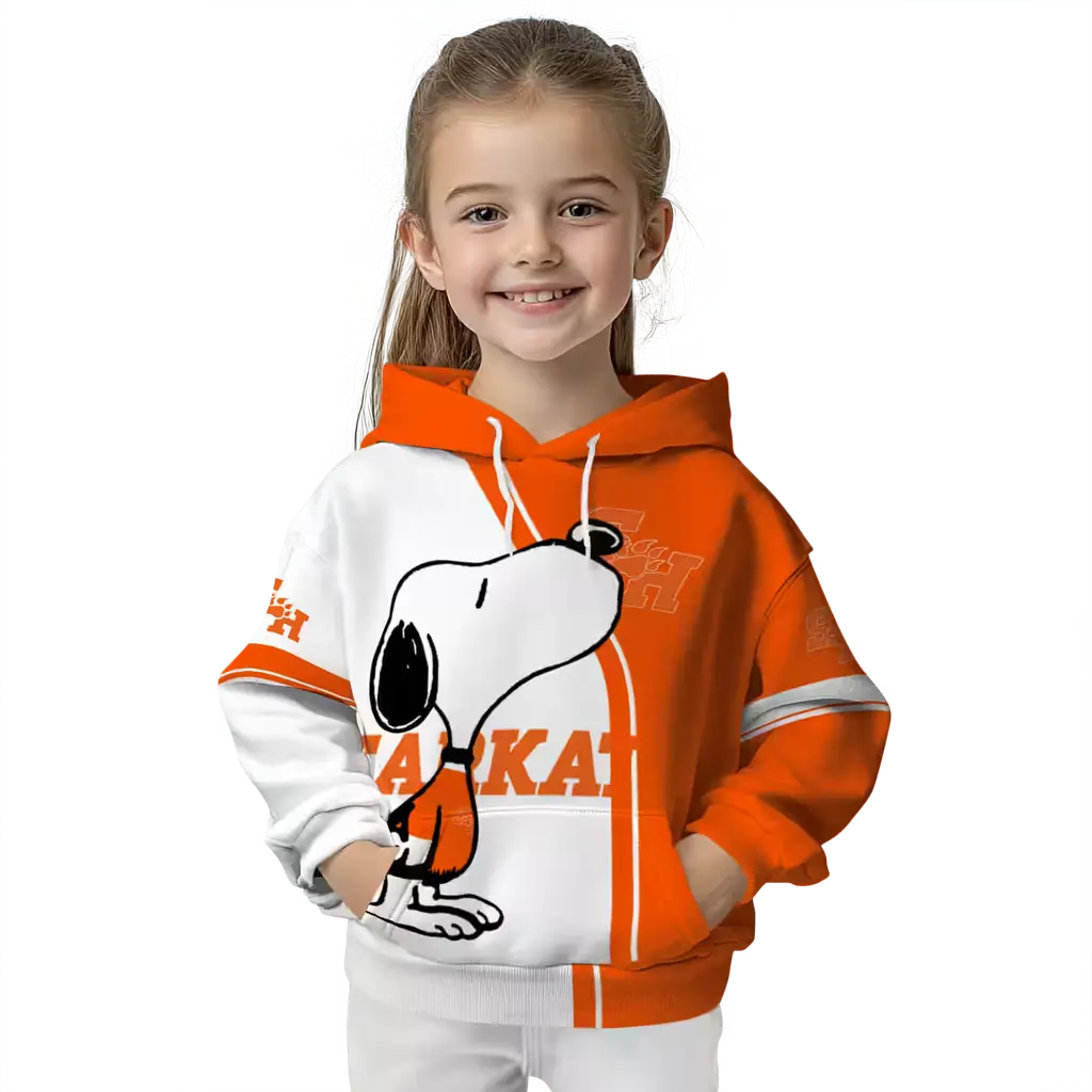 sam houston bearkats playful snoopy orange hoodie top rated sam houston bearkats playful snoopy orange hoodie top rated