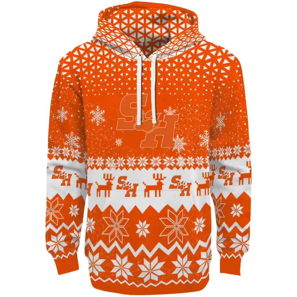sam houston bearkats reindeer motif orange hoodie best selling sam houston bearkats reindeer motif orange hoodie best selling