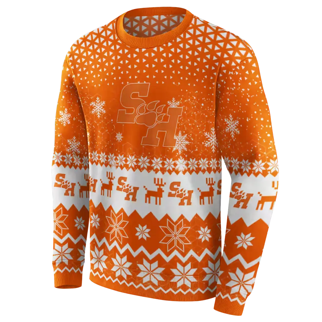 sam houston bearkats reindeer motif orange hoodie new arrival sam houston bearkats reindeer motif orange hoodie new arrival