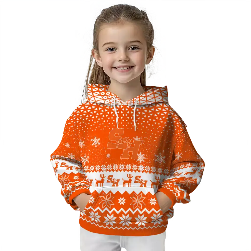 sam houston bearkats reindeer motif orange hoodie top rated sam houston bearkats reindeer motif orange hoodie top rated