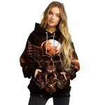 sam houston bearkats skull artwork orange black hoodie best selling